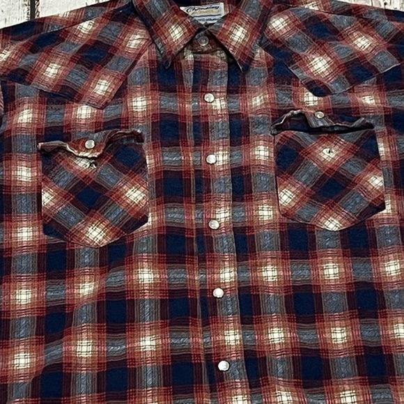 Vintage Channing Western Rancher Rockabilly Pearl Snap Long Sleeve Button Down - Picture 3 of 4